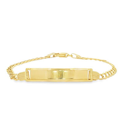 14 KARAT CUBAN ITALIAN CURB BRACELET LENGTH 6 WEIG