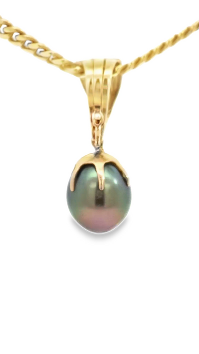 14 KARAT PENDANT 10MM TAHITIAN PEARL