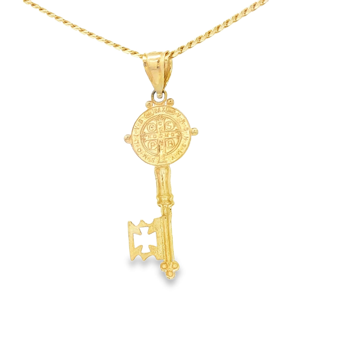 PENDANT 14K SAN KEY SANT BENEDICT 2TONE