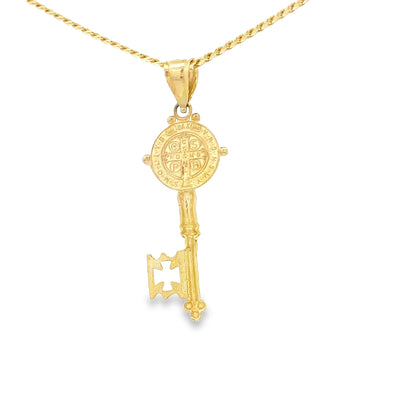 PENDANT 14K SAN KEY SANT BENEDICT 2TONE