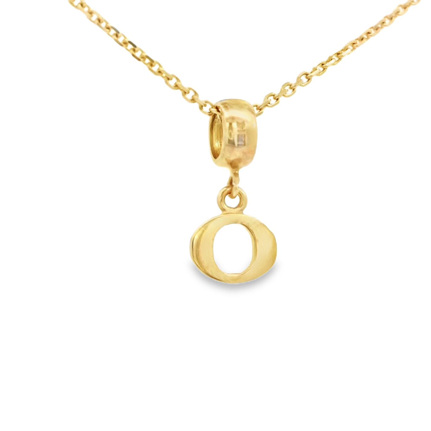 PENDANT 14K O Letter TINY BailRing