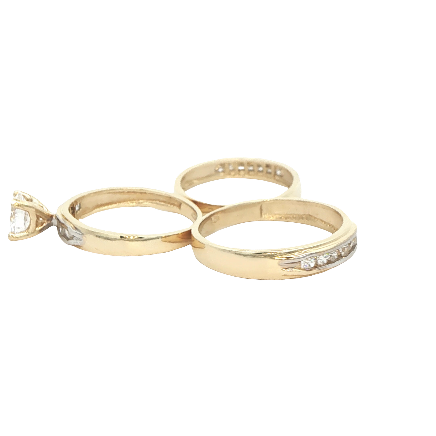 14 KARAT RING SIZE 10 WEIGHT: 2.7G : 3.6MM CZ SING