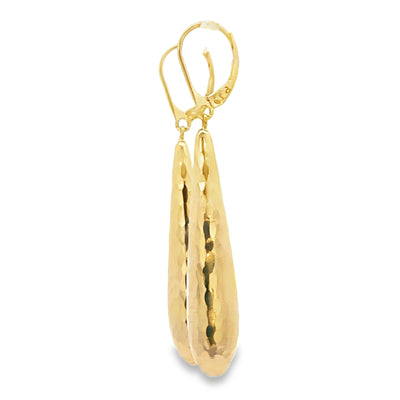 14 KARAT DROP EARRINGS LEVER BACK DC RAINDROP DANGLE