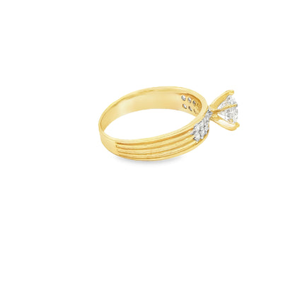 14 KARAT RING SIZE 7.25 WEIGHT: 3.5G : 4.2MM CZ SO