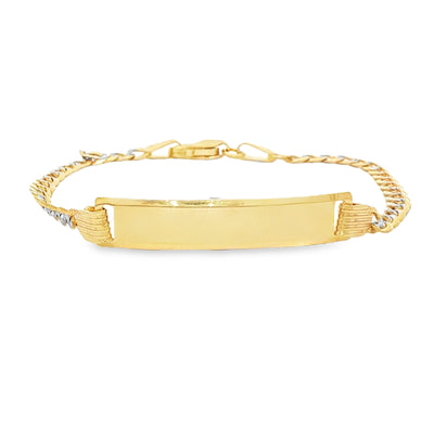 14 KARAT CUBAN ITALIAN CURB BRACELET LENGTH 6 WEIG