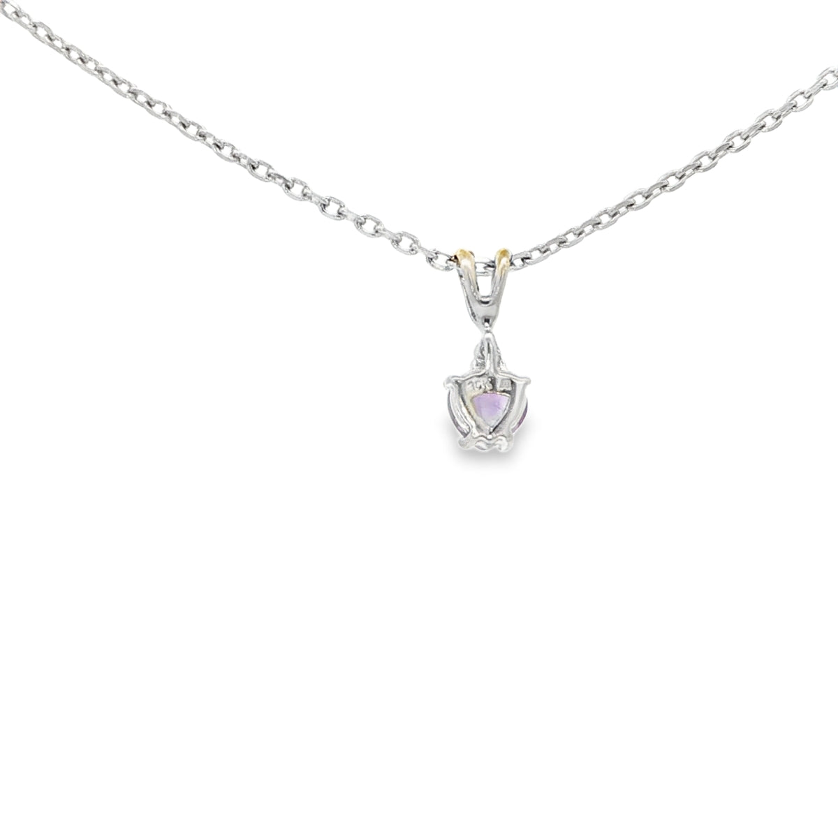 10 KARAT CHARM CZ PURPLE RABBIT BAIL WHITE