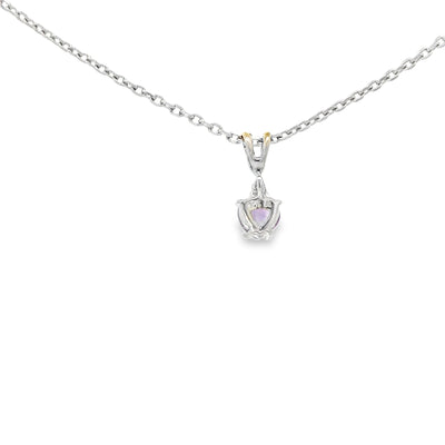 10 KARAT CHARM CZ PURPLE RABBIT BAIL WHITE