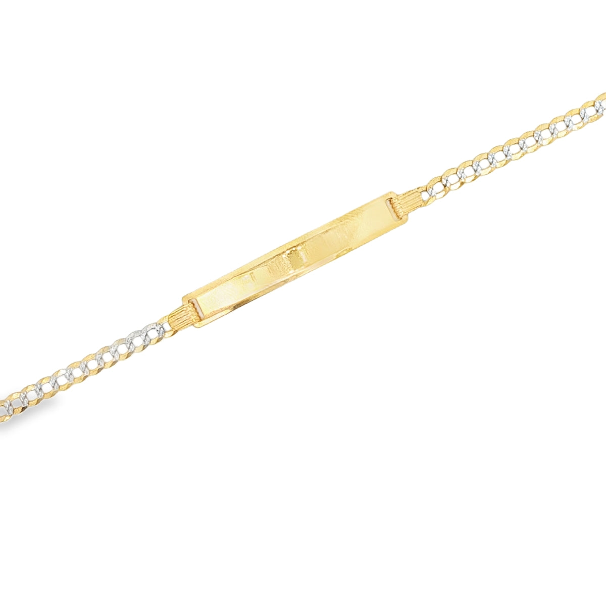 14 KARAT CUBAN ITALIAN CURB BRACELET LENGTH 7 WEIG