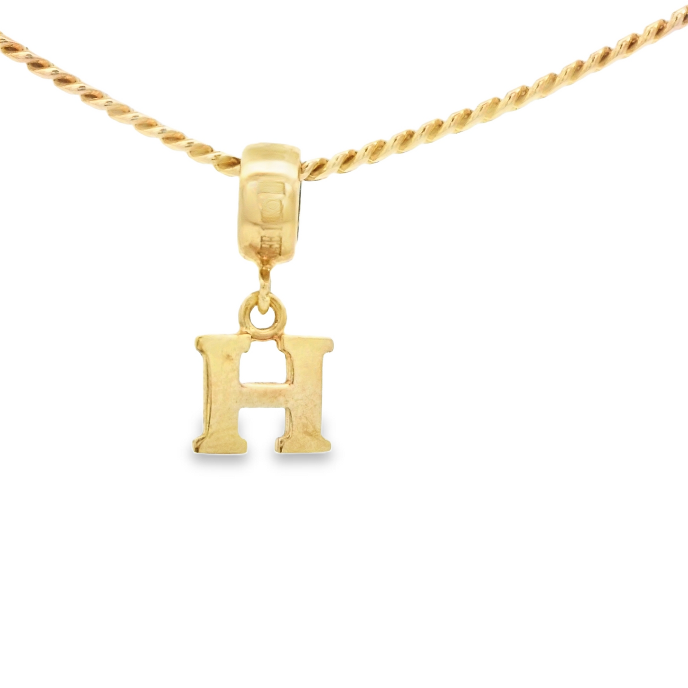 PENDANT 14K H Letter BailRing