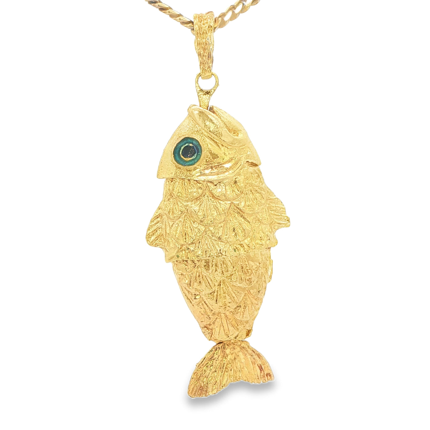 PENDANT 18 KARAT WEIGHT: 22.8G
PUFFY FISH WITH BL