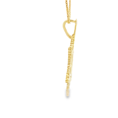 10 KARAT CHARM DC JEWISH STAR WITH OM CENTER
