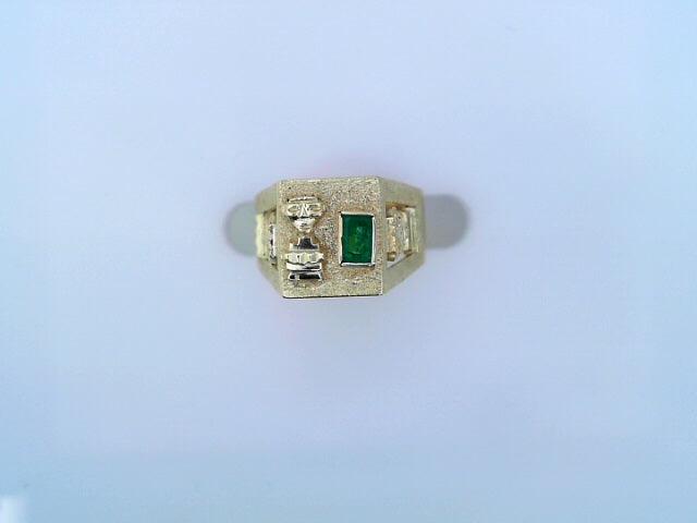 RING 18KR 5.0G NATURAL #7 EMERALD SATIN FINISH PRE