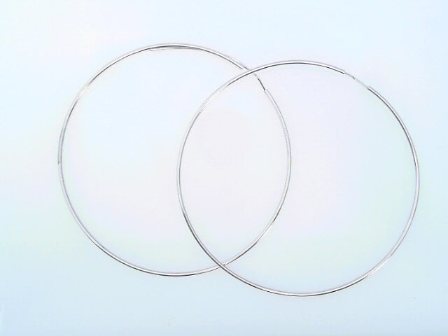 EARRINGS WHITE 14 KARAT LARGE HOOP EARRINGS WEIGHT