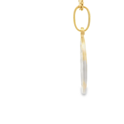 14K PENDANT MILAGROSA VIRGEN MARY OVAL