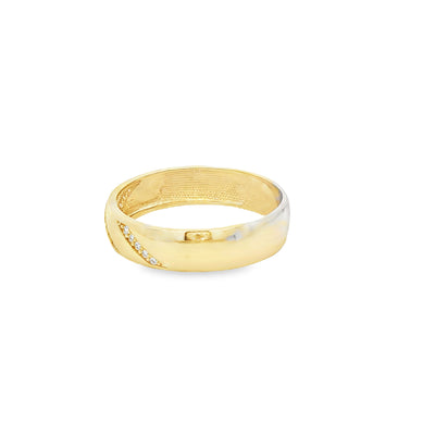14 KARAT RING SIZE 10.25 WEIGHT: 2.6G : 5MM CZ 3 S
