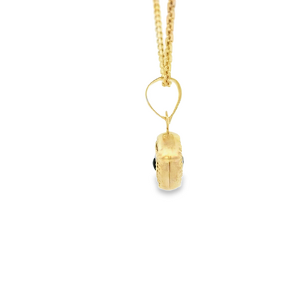 PENDANT 14K EVIL EYE RED EYE MILIGRAIN