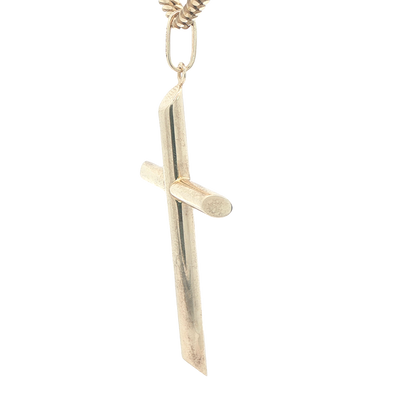 PENDANT 14KP 2.5G CROSS CROSS POLISHED