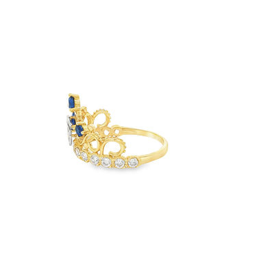 14 KARAT RING SIZE 7 WEIGHT: 2.6G : CZ QUINCE 15 C