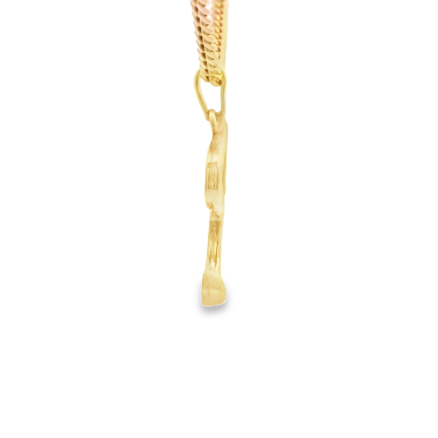PENDANT 14K LETTER F SCRIPT POLISHED