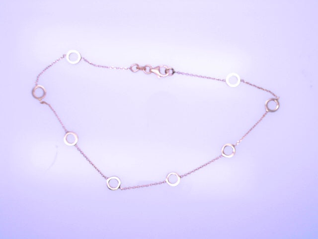 14KB 2.7G ANKLET 10'' CIRCLES