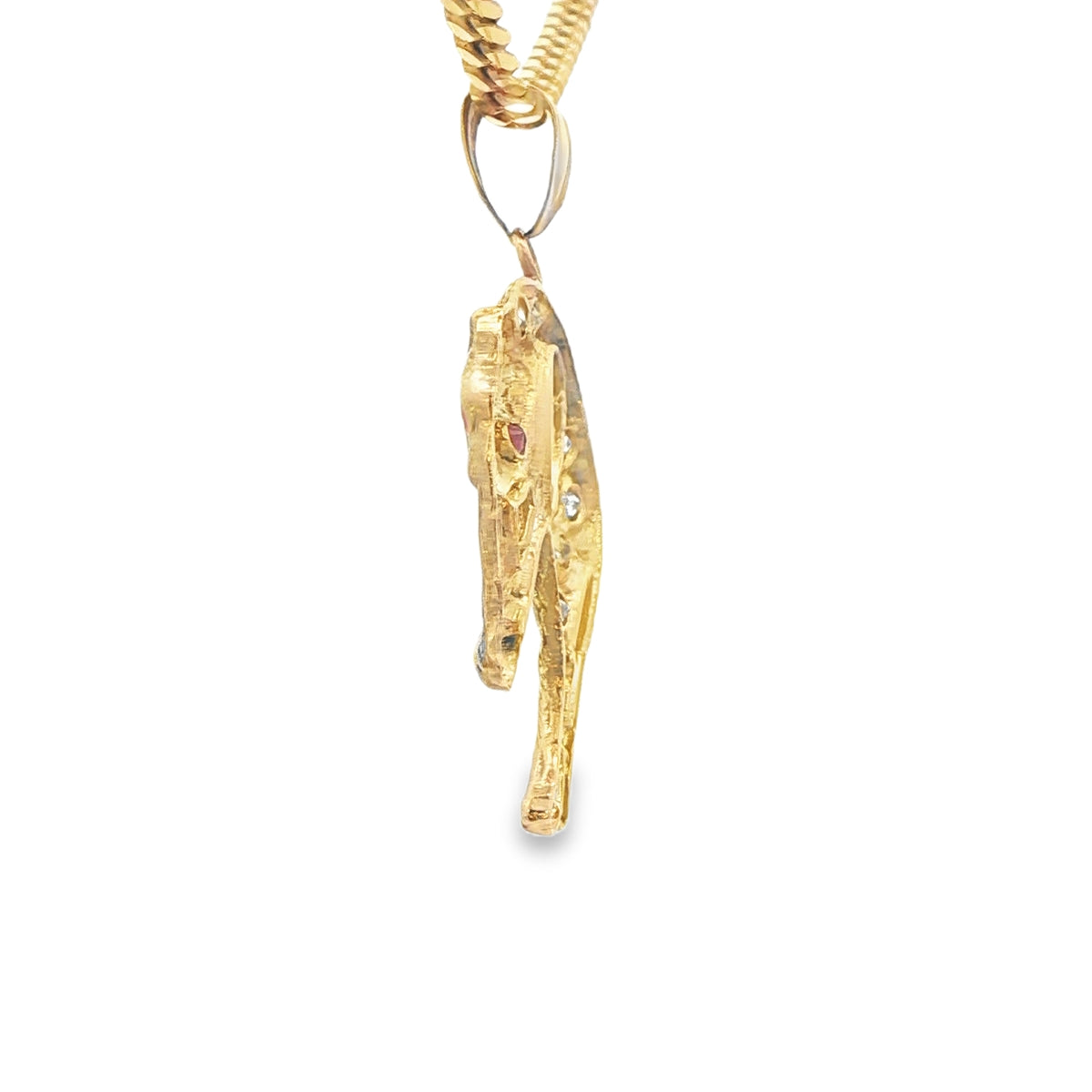 14K  PENDENT 4.3G CAT CZ