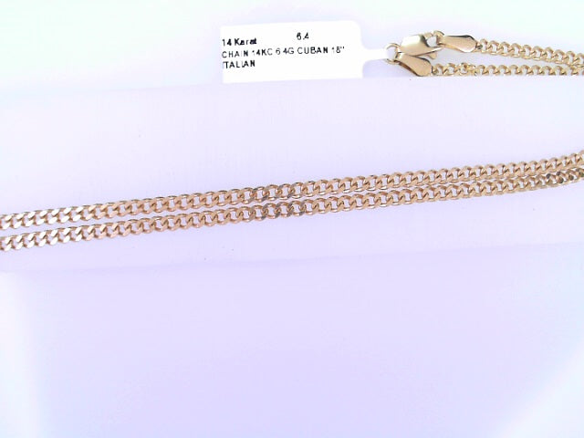 CHAIN 14KC 6.4G CUBAN 18'' ITALIAN