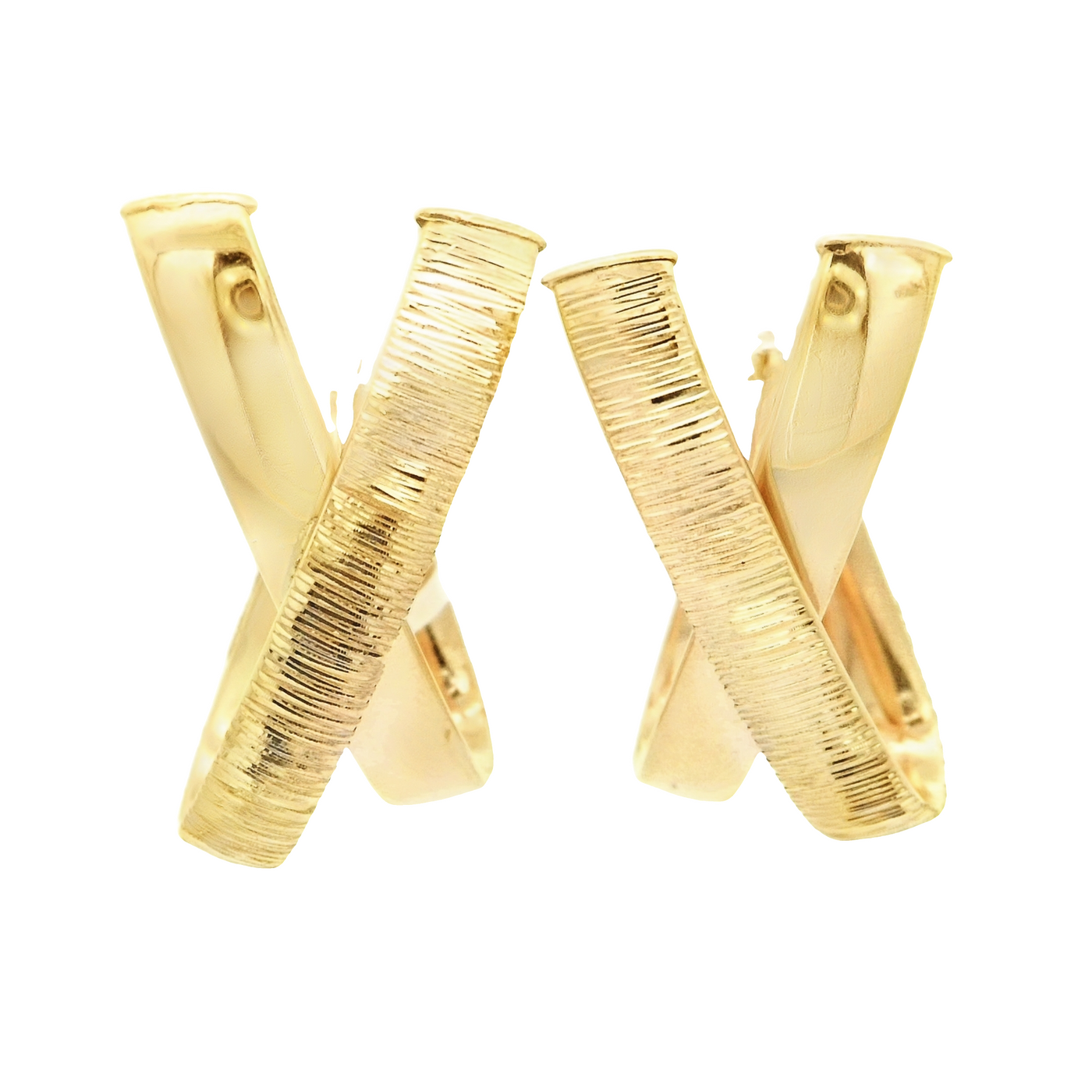 14K X DC POLISHED EARRINGS