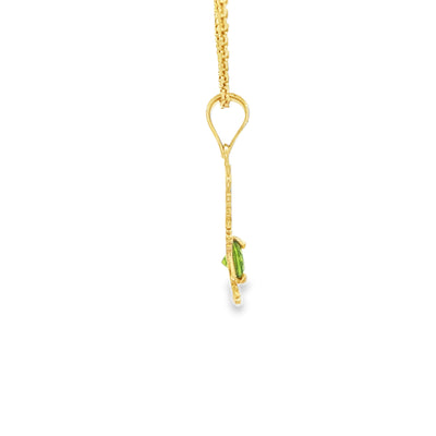PENDANT 14KP BOY CZ LIGHT GREEN BELLY BOY