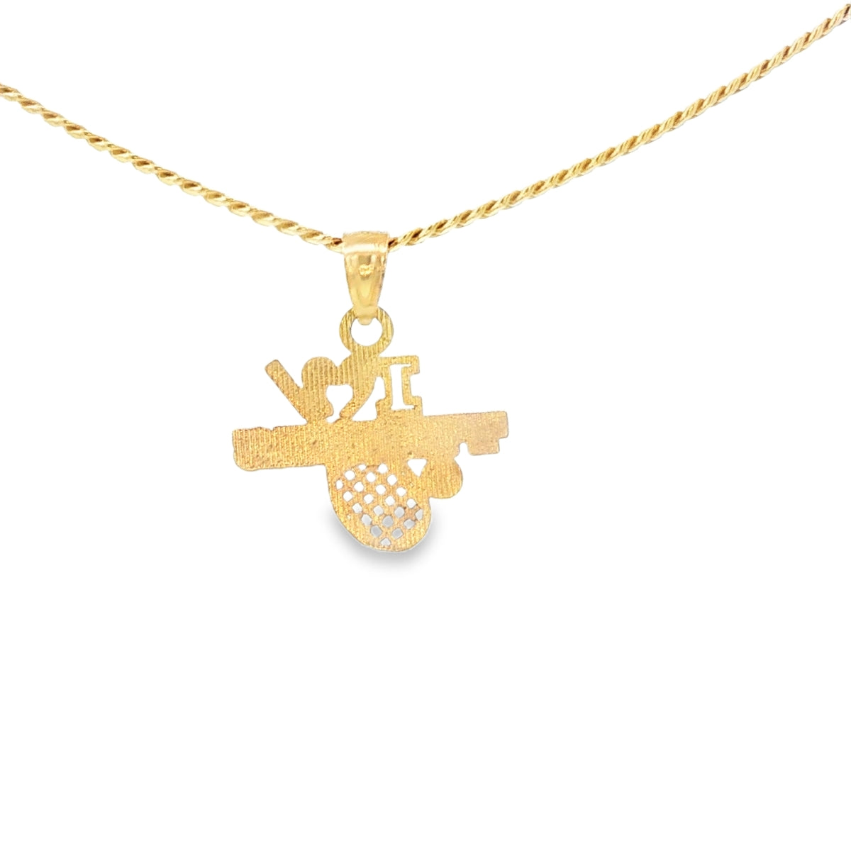PENDANT 14KP PENDANT I LOVE TENNIS