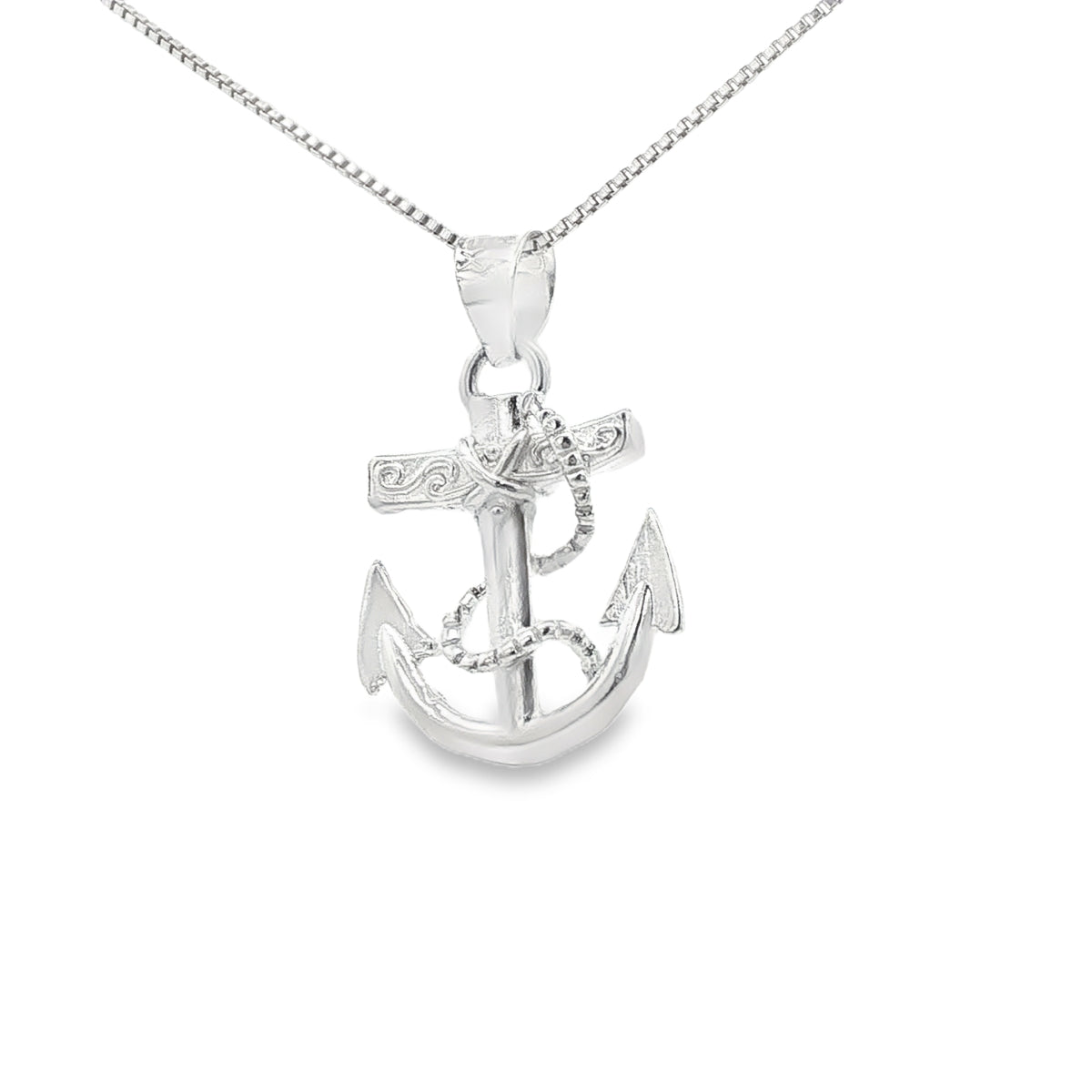STERLING SILVER CHARM ANCHOR ROPE