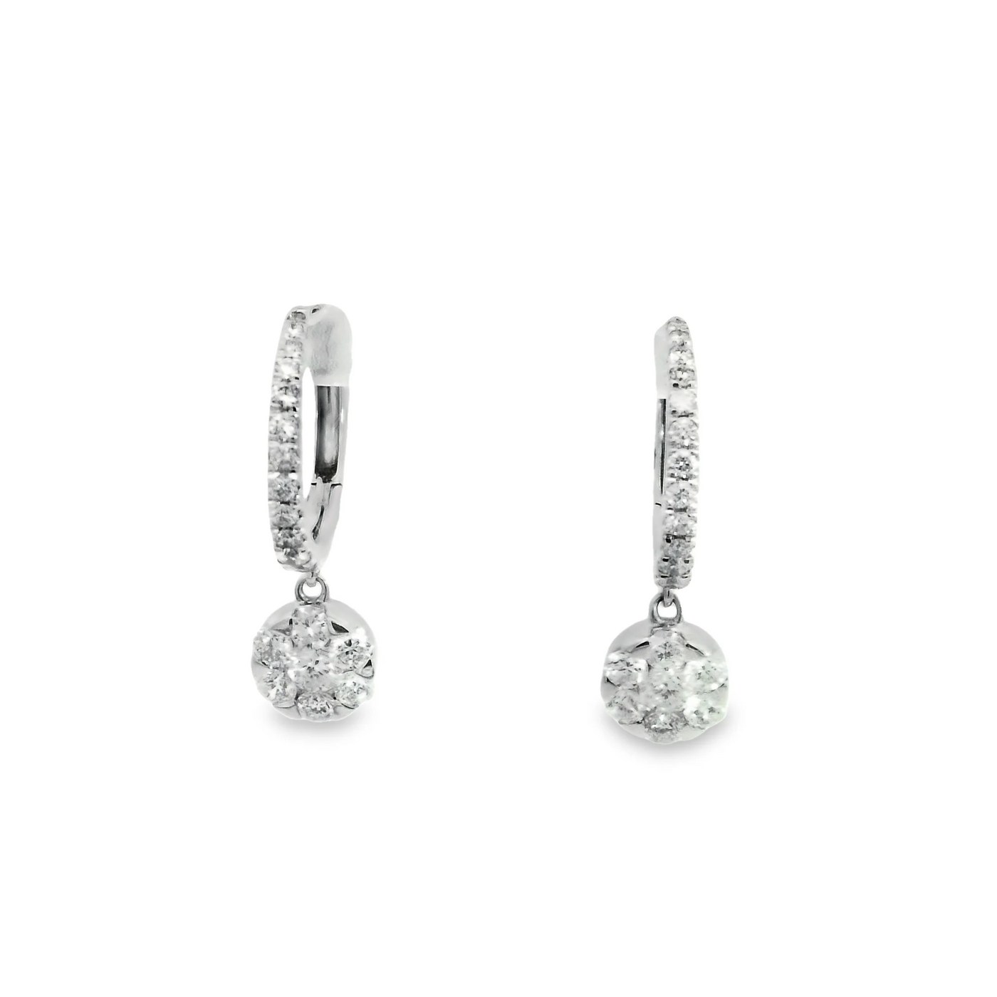 14KE 2.2G DIAMOND 0.16CTW HUGGIE DANGLE