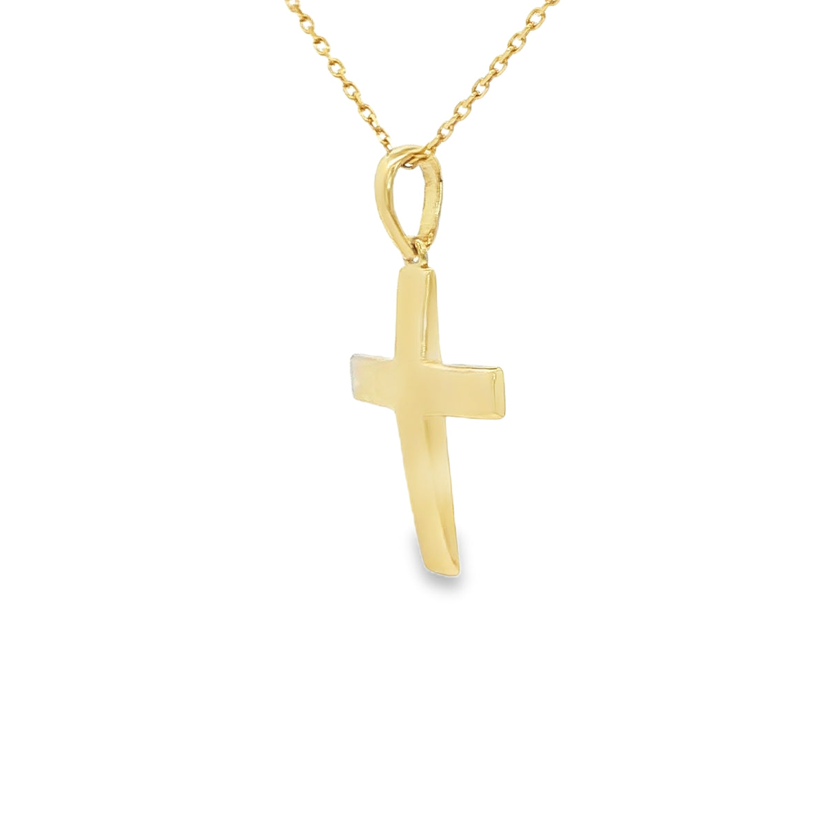14 KARAT CHARM CROSS DOMED