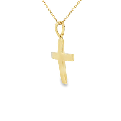 14 KARAT CHARM CROSS DOMED