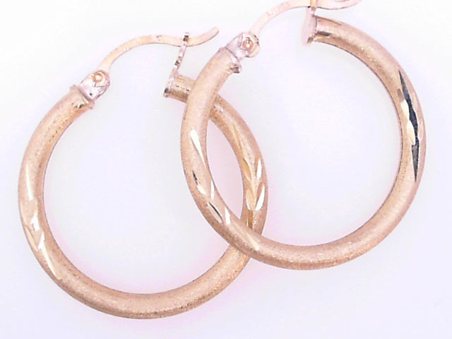 EARRINGS 14 KARAT SATIN SMALL HOOP EARRINGS WEIGHT