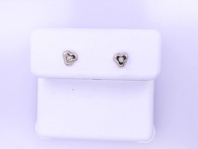 18 KARAT STUD EARRINGS WEIGHT: 0.5G : NATURAL DIAM