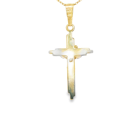 14 KARAT CHARM WEIGHT: 2.8G  CRUCIFIX CROSS ART DE