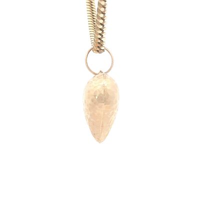 PENDANT 14KP 2.4G PUFF HEART HAMMERED