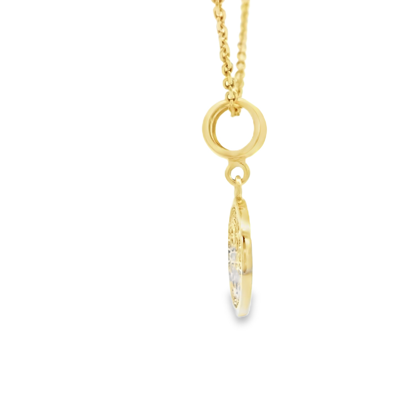 PENDANT 14KP SAINT BENEDITO SMALL ROUND