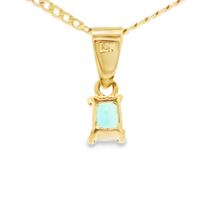 18KR Natural Emerald Pendant