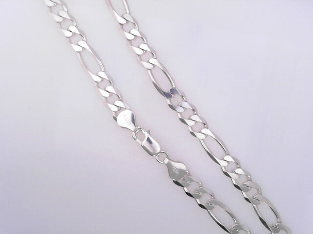 .925 STERLING SILVER FIGARO CHAIN LENGTH 24 WEIGHT