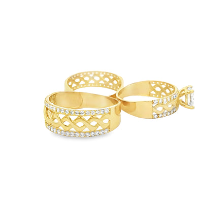 14 KARAT RING SIZE 10.5 WEIGHT: 3.0G : 7.5MM CZ MO