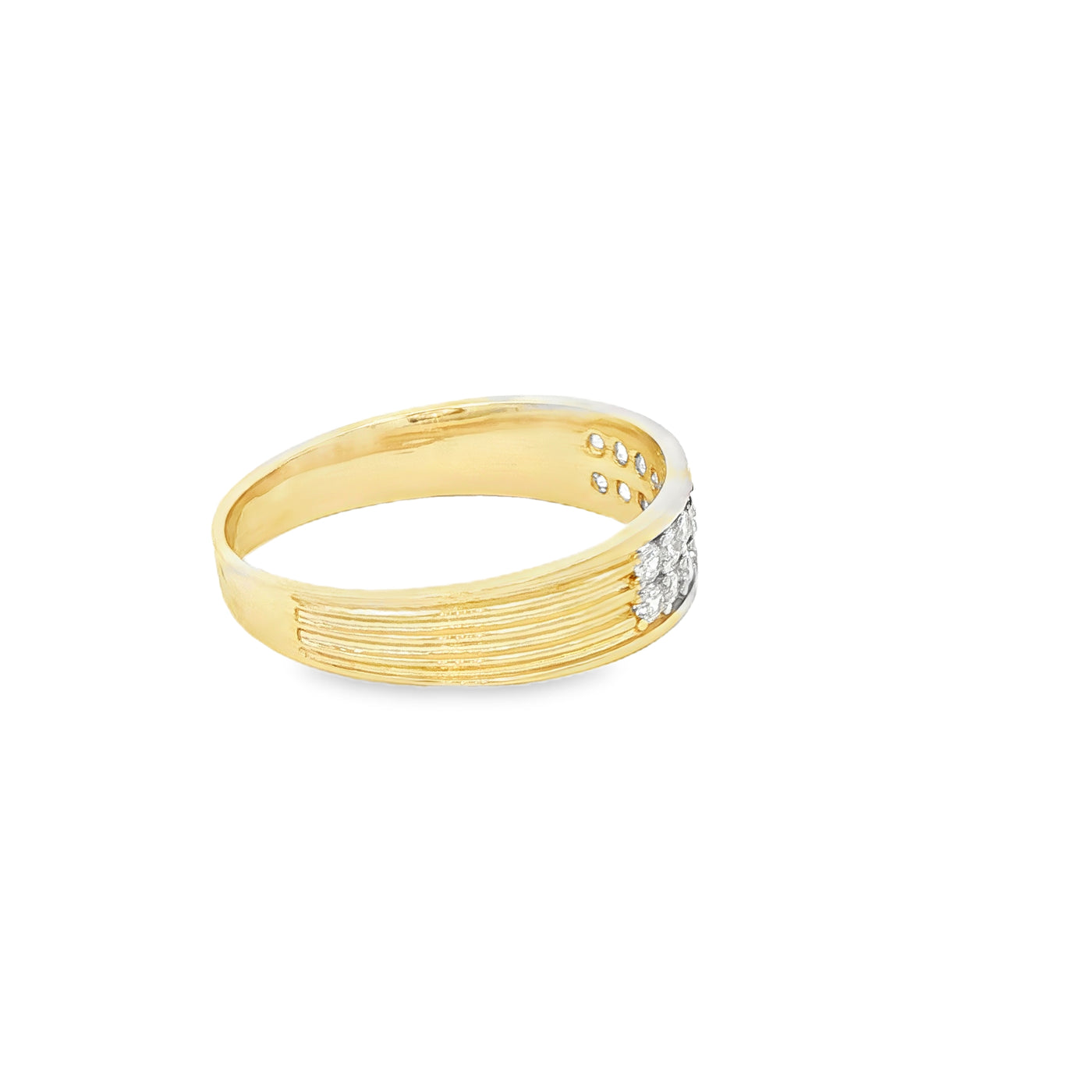 14 KARAT RING SIZE 10 WEIGHT: 3.6G : 5.7MM CZ 2 RO