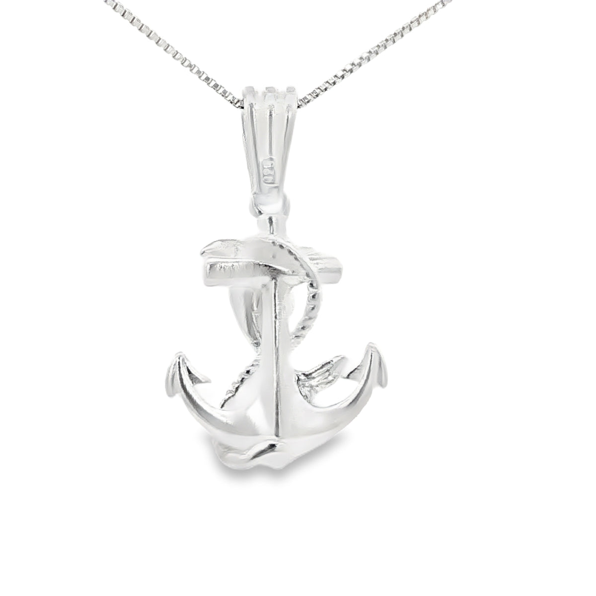 STERLING SILVER CHARM ANCHOR DOLPHIN ROPE
