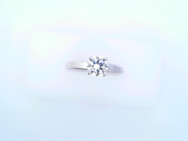 14KRW CZ RND SOLITAIRE 3.0G #7 CLEAR CTR STONE