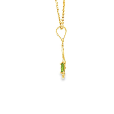 PENDANT 14KP BOY CZ LIGHT GREEN BELLY BOY