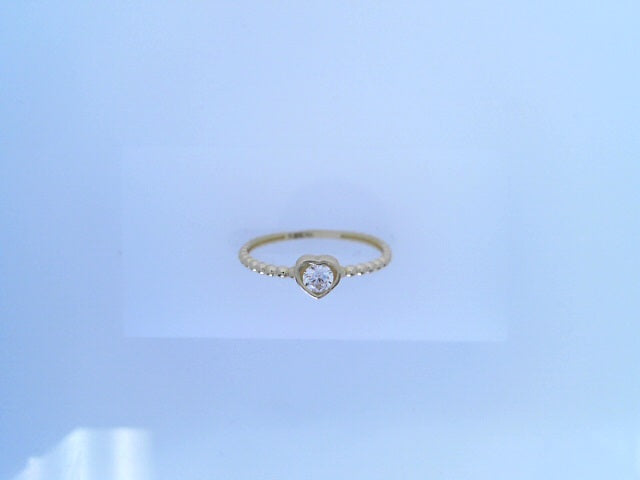 14 KARAT RING SIZE 7.25 WEIGHT: 0.9G
CZ HEART BEA