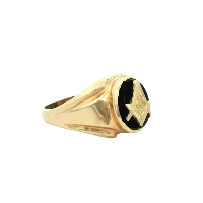 14KR Mason Oval Onyx Ring