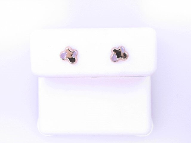 18 KARAT STUD EARRINGS WEIGHT: 0.5G : BUTTERLFY TW