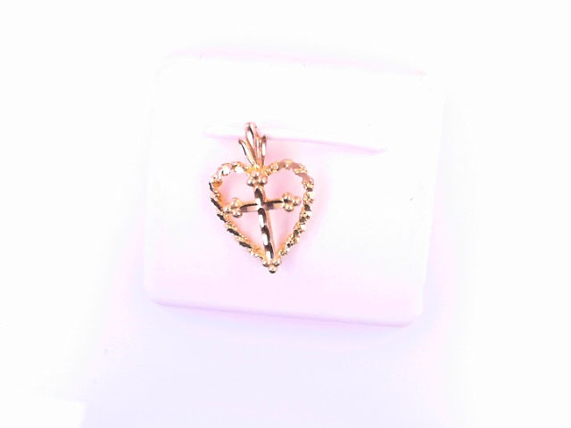 PENDANT 14K 1.1G DC CENTER HEART