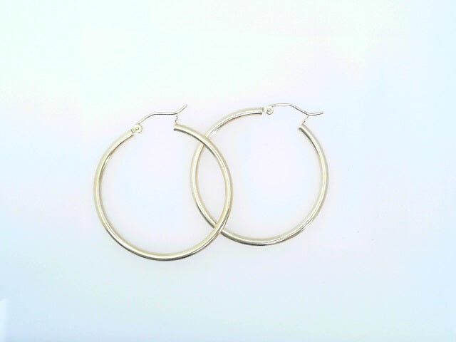 EARRINGS 14 KARAT MEDIUM HOOP EARRINGS WEIGHT: 2.1